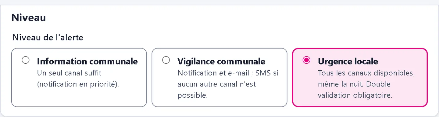 Écran de gestion des alertes avec validation.